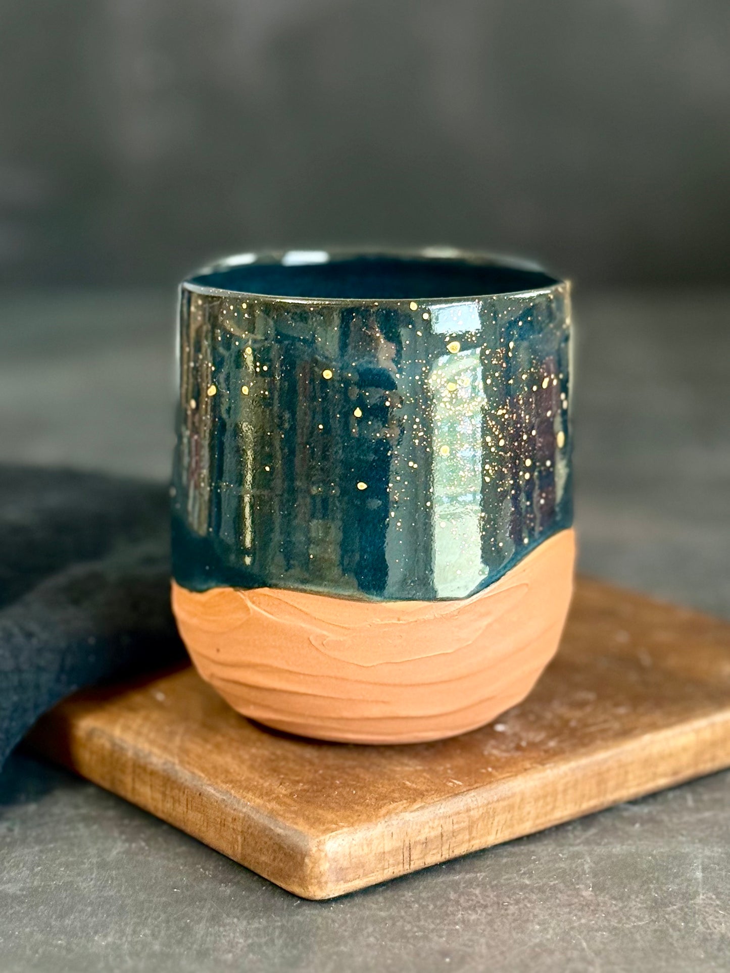 Wüsten-Becher in "Stardust" mit Echtgold, 420ml, #263