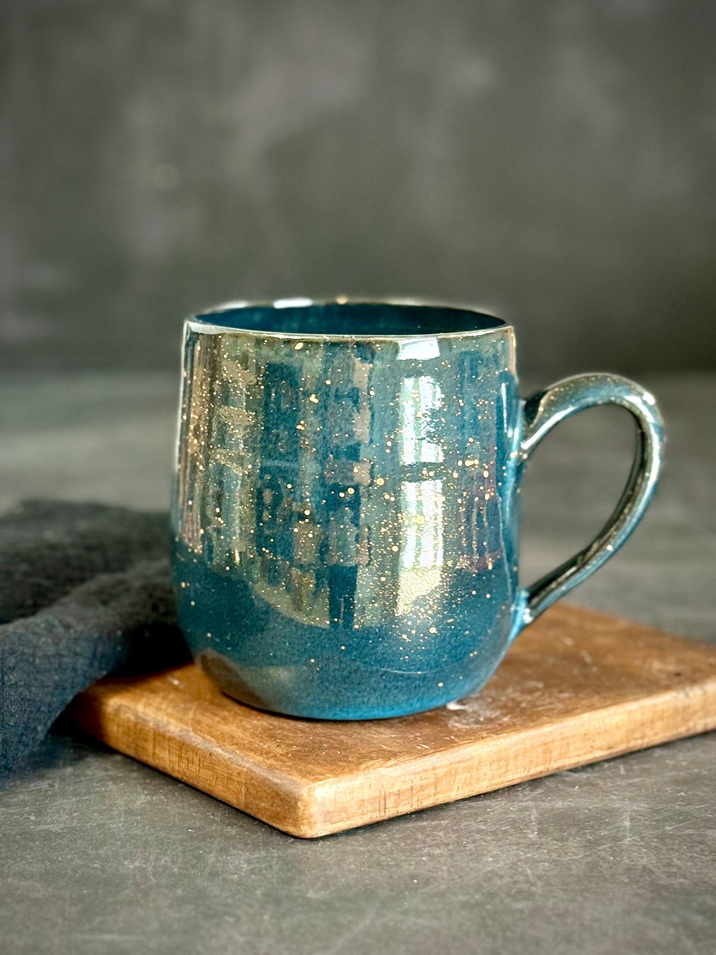 Tasse in "Stardust" mit Echtgold, 450ml, #264