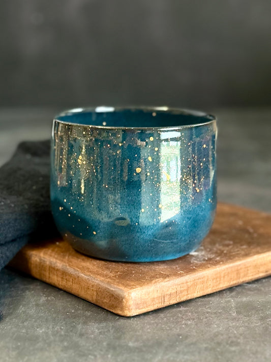 Becher in "Stardust" mit Echtgold, 340ml, #267